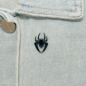 ✨Gothic Spider Brooch Stainless Steel Badge Pins Black Color Metal Small Size✨